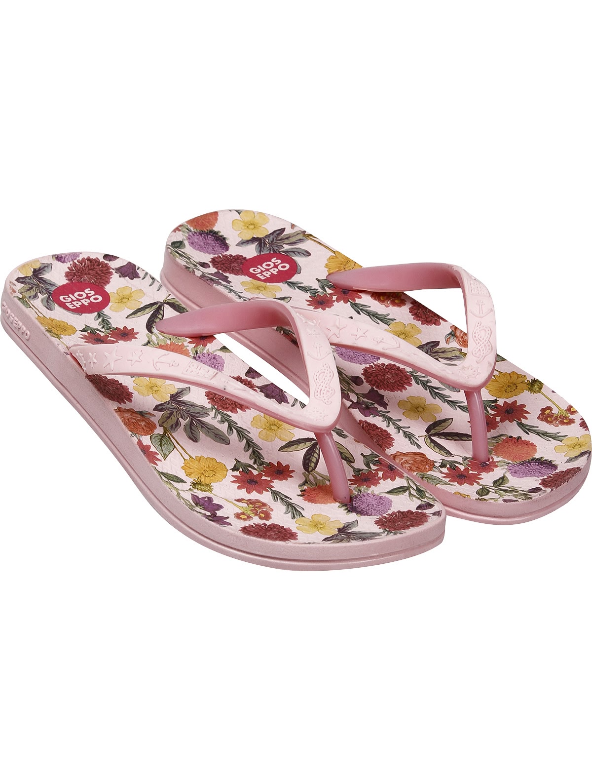 Шлепанцы пляжные с принтом цветы