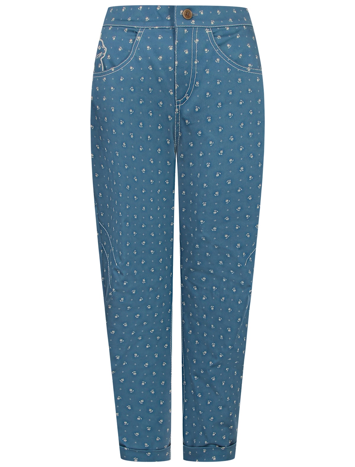 Брюки с вышитым котенком в кармане