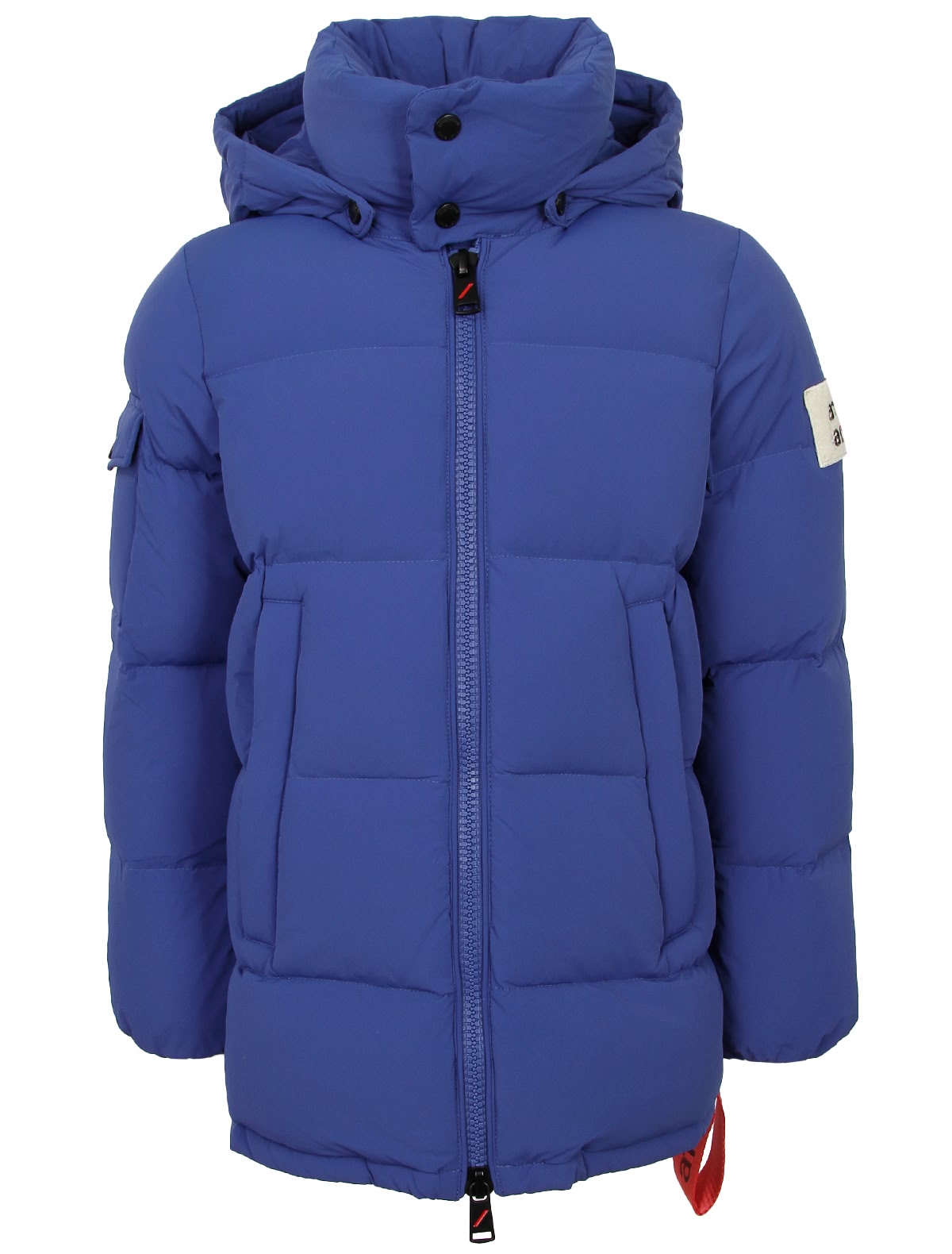 Синяя пуховая куртка