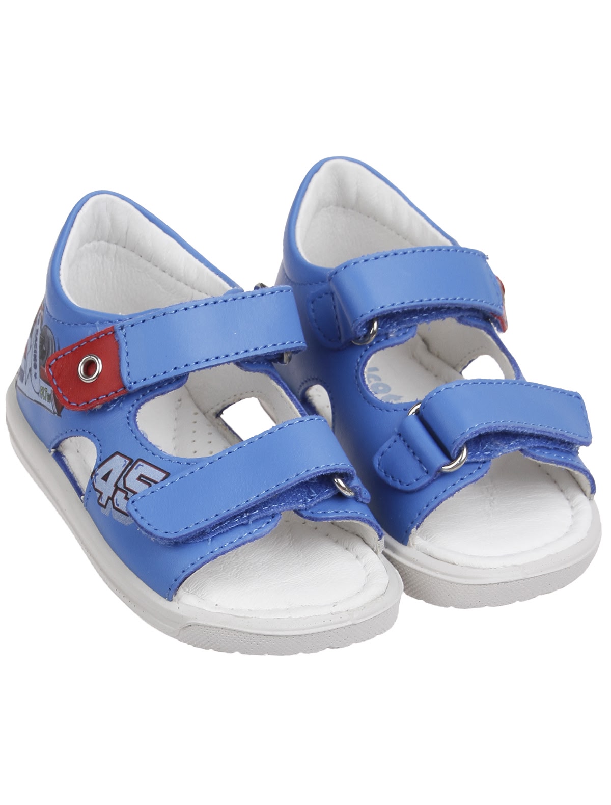 Сандалии с гоночными машинками