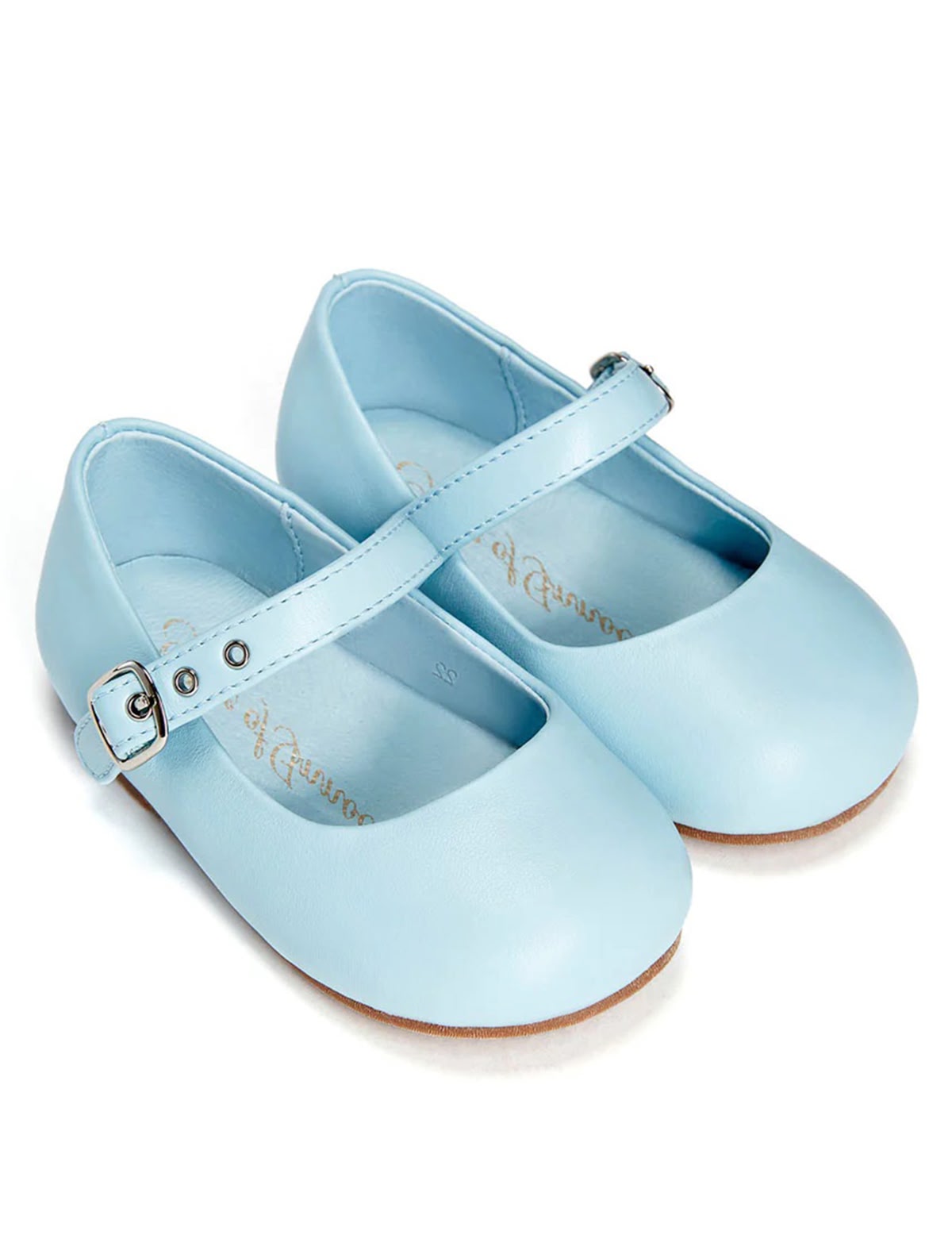 Голубые туфли из натуральной кожи