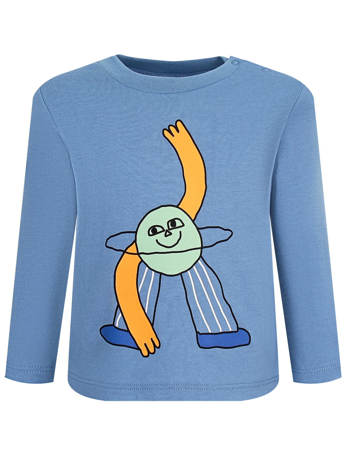 Синий лонгслив из органического хлопка