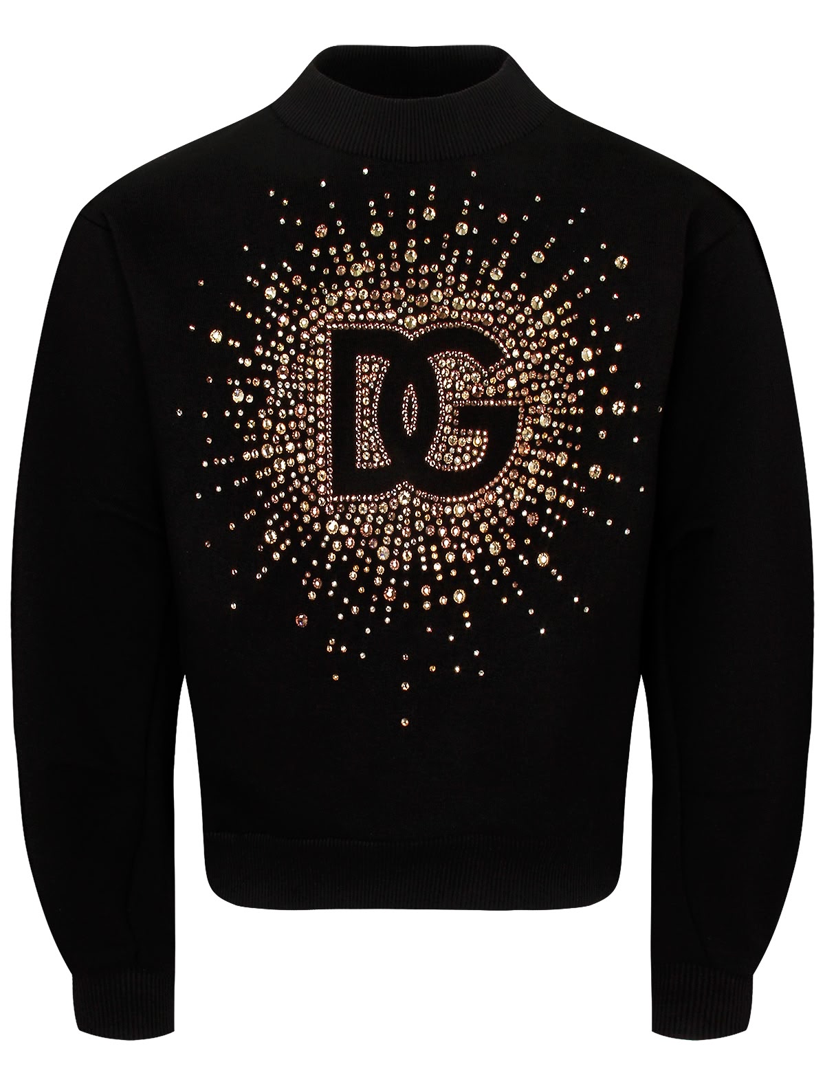 Свитшот с логотипом из страз