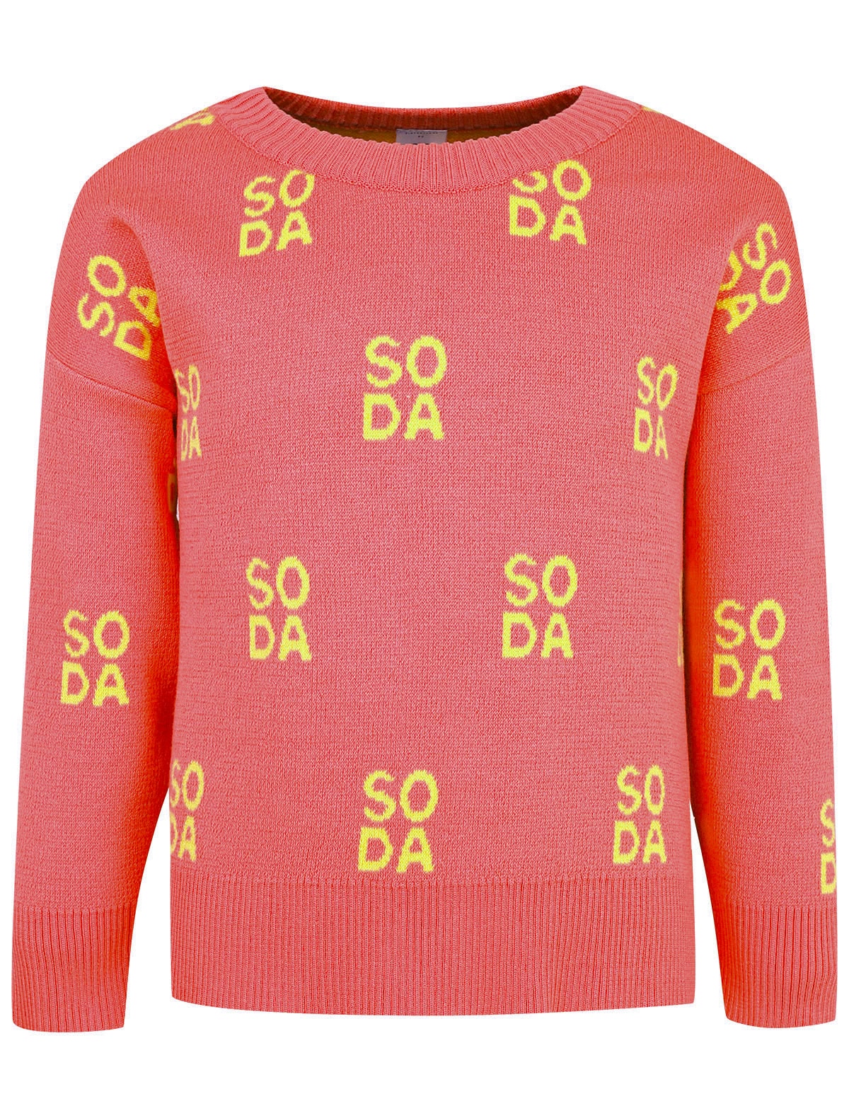 Джемпер розовый с принтом "Soda"