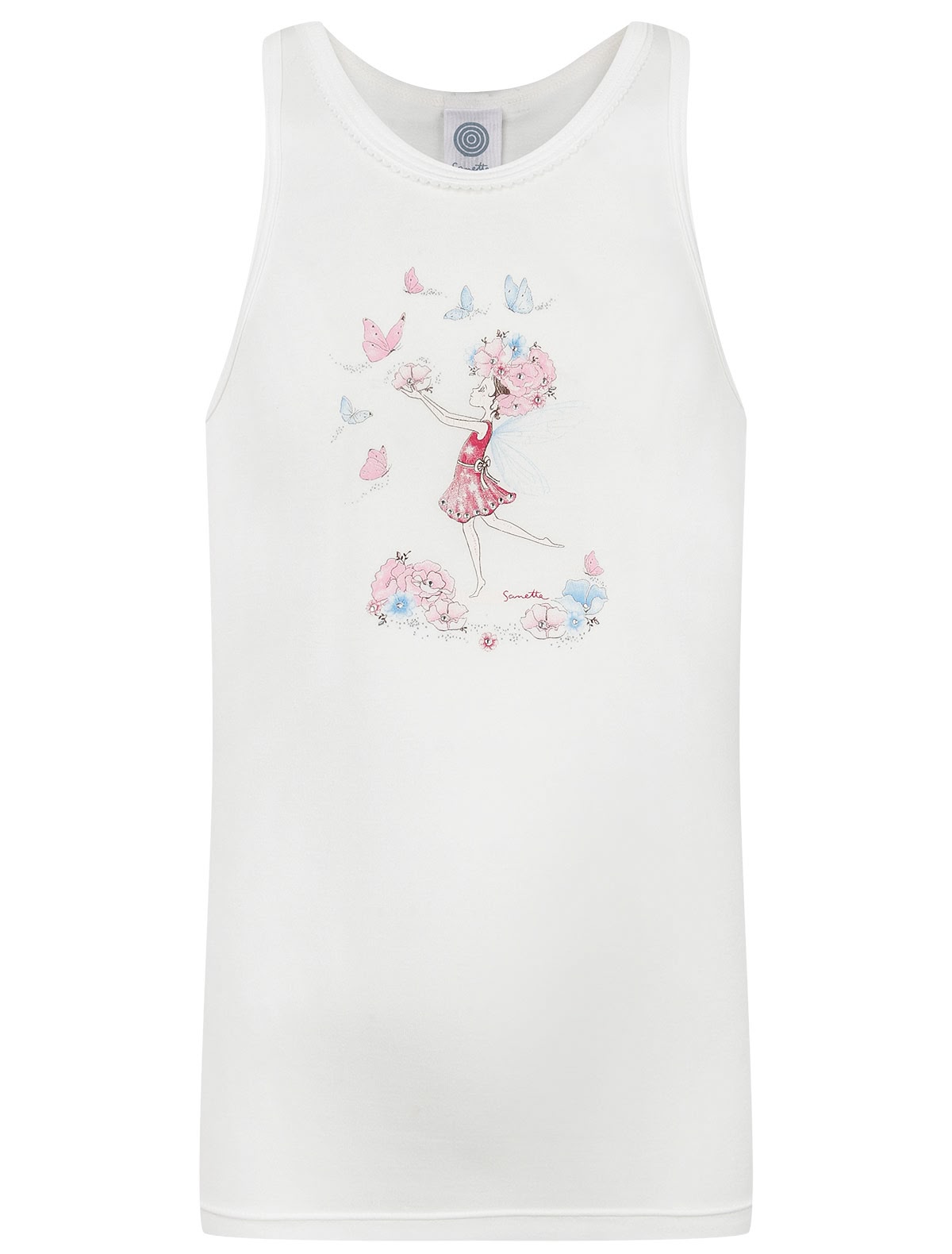 Майка бельевая с принтом девочка