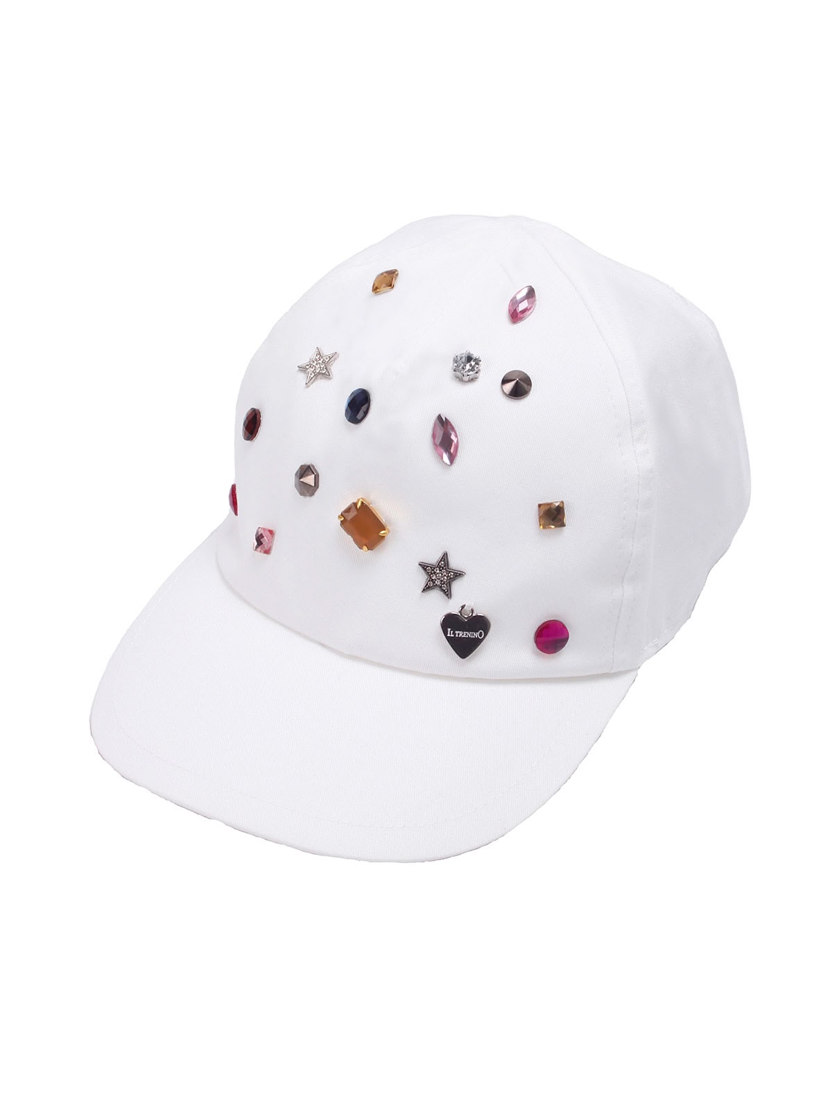 Белая кепка с декором