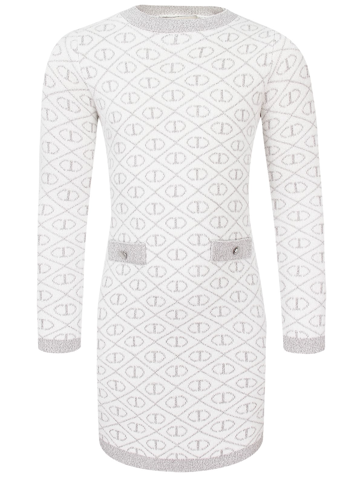 Трикотажное платье с монограммами