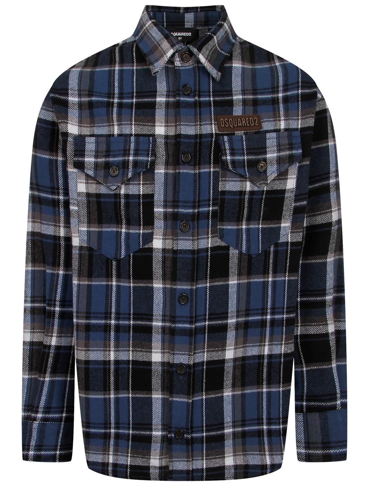 Синяя рубашка в клетку