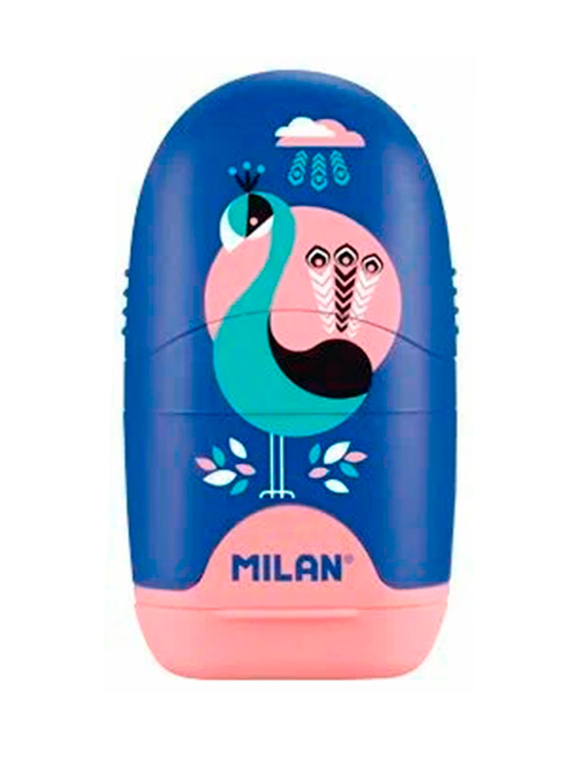 Ластик-точилка с павлином