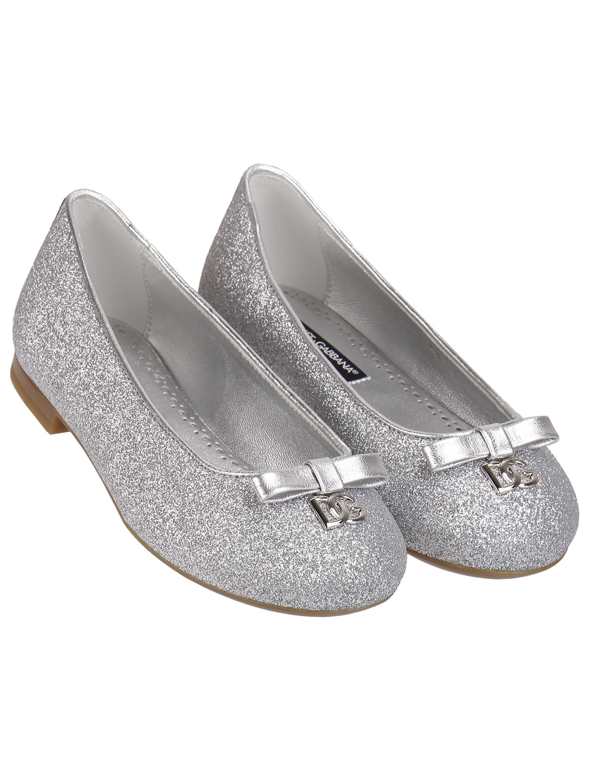 Серебристые балетки