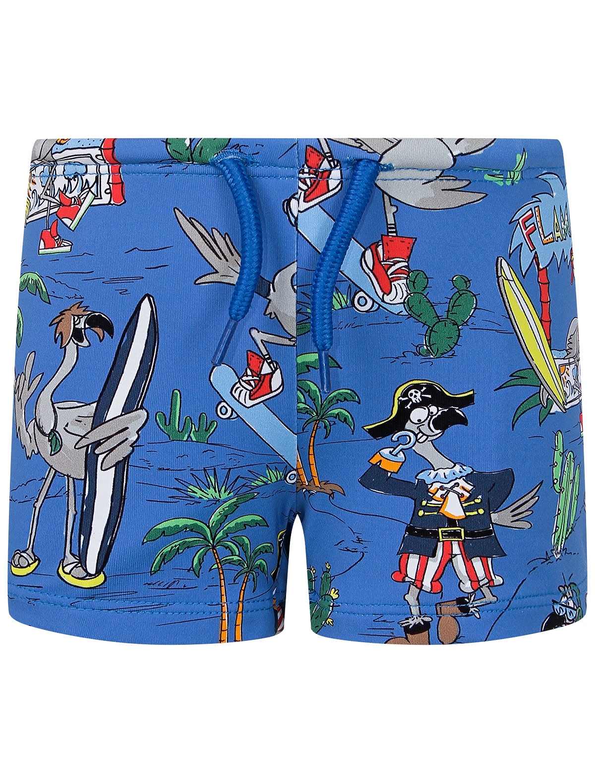 Плавки с принтом страна фламинго