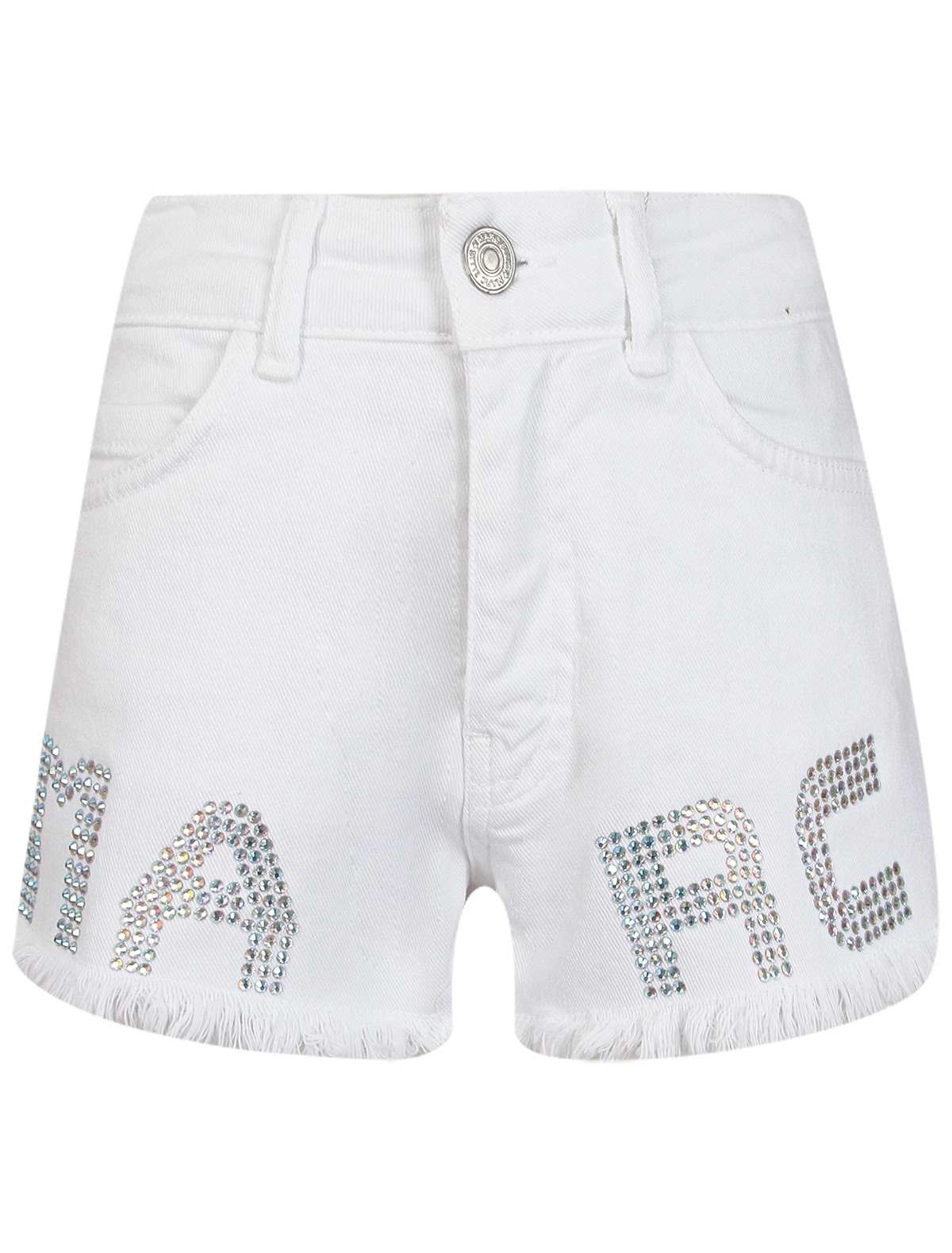 Шорты с логотипом из страз