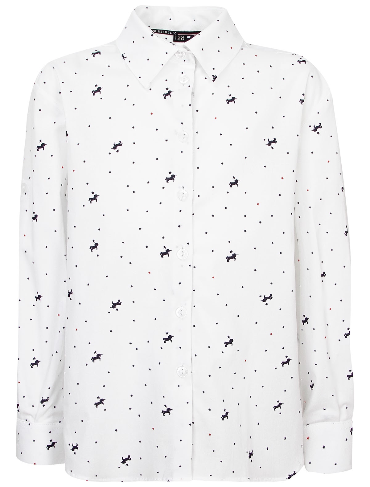 Белая блуза с единорогами