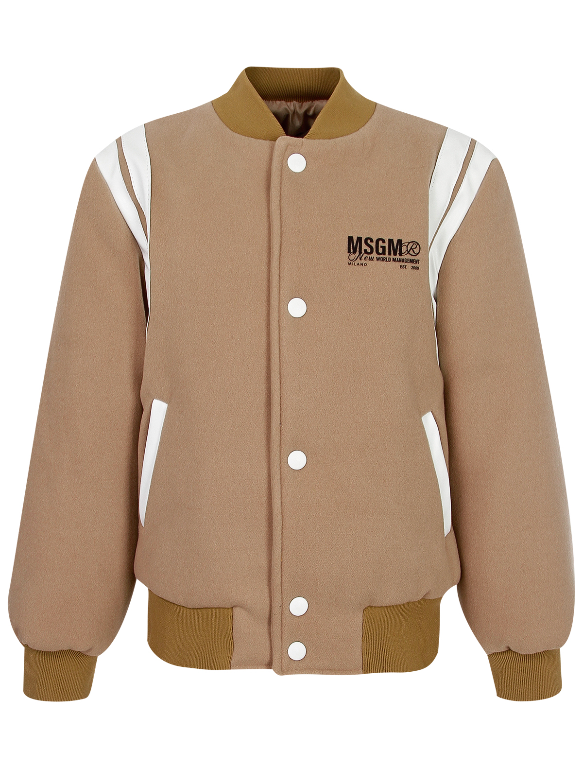 Куртка MSGM 2501814, цвет бежевый, размер 11 1074519285479 - фото 1