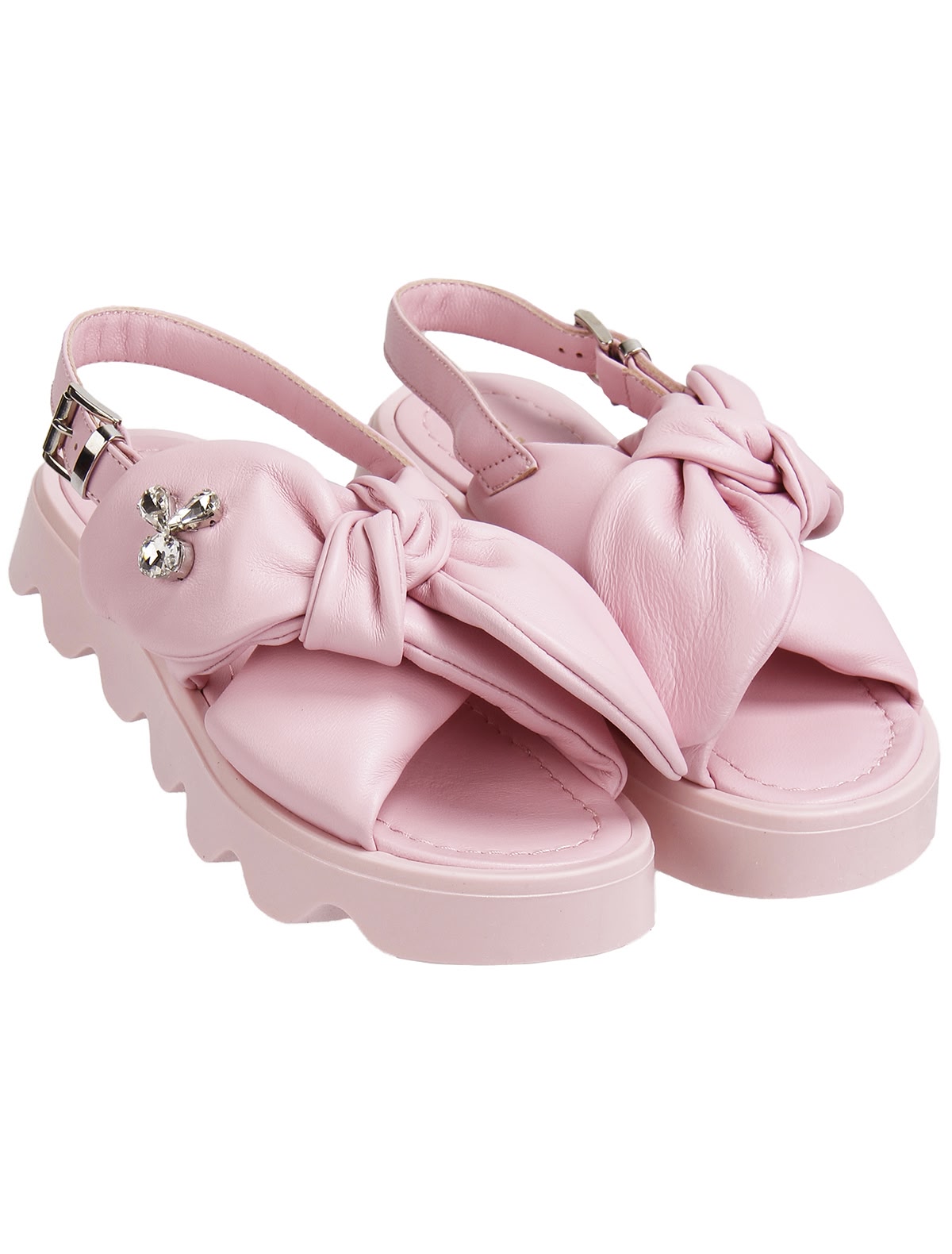 Босоножки с кристаллами