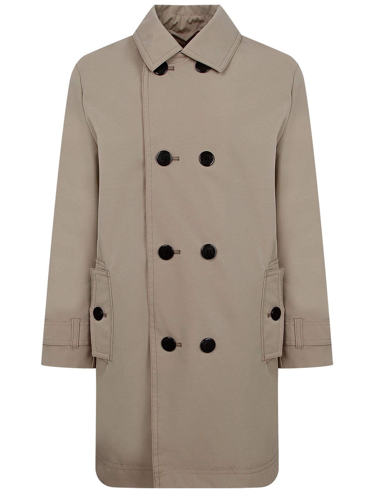 Двубортный плащ оттенка мокко