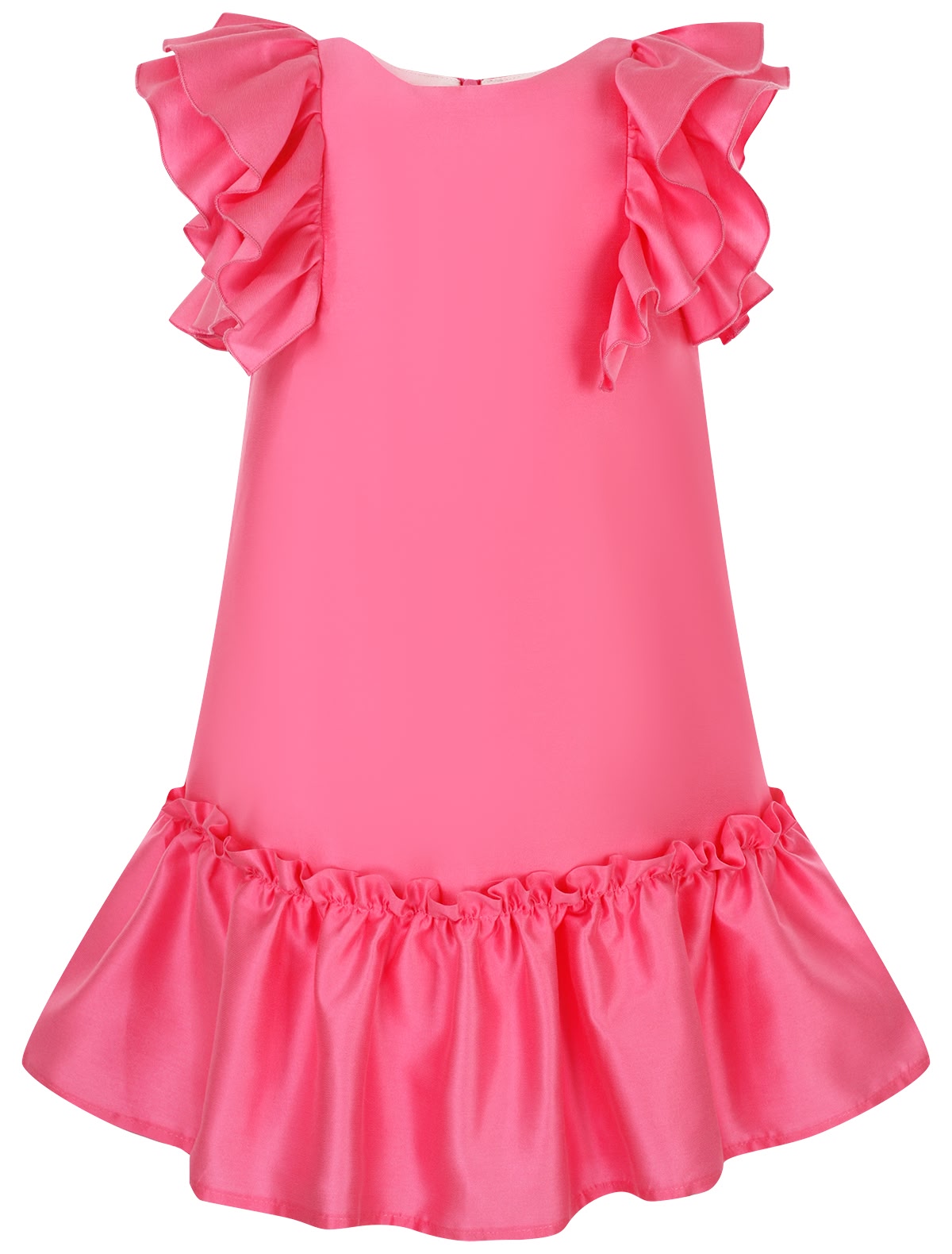 Платье с оборками на рукавах