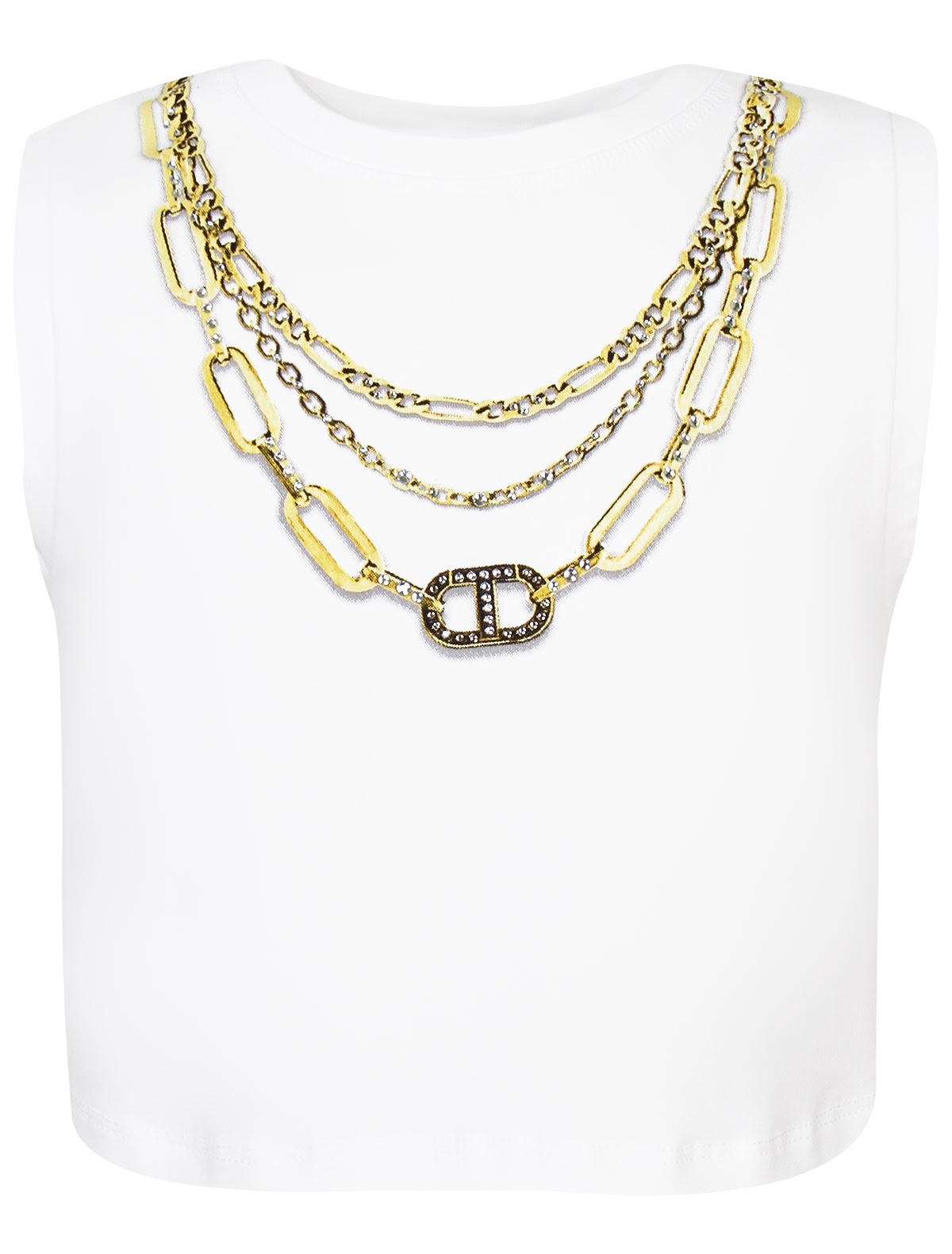 Топ с принтом цепь