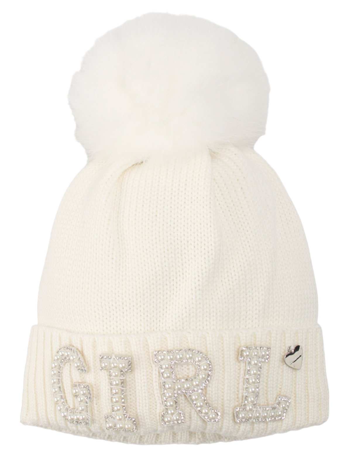 Белая шапка Girl