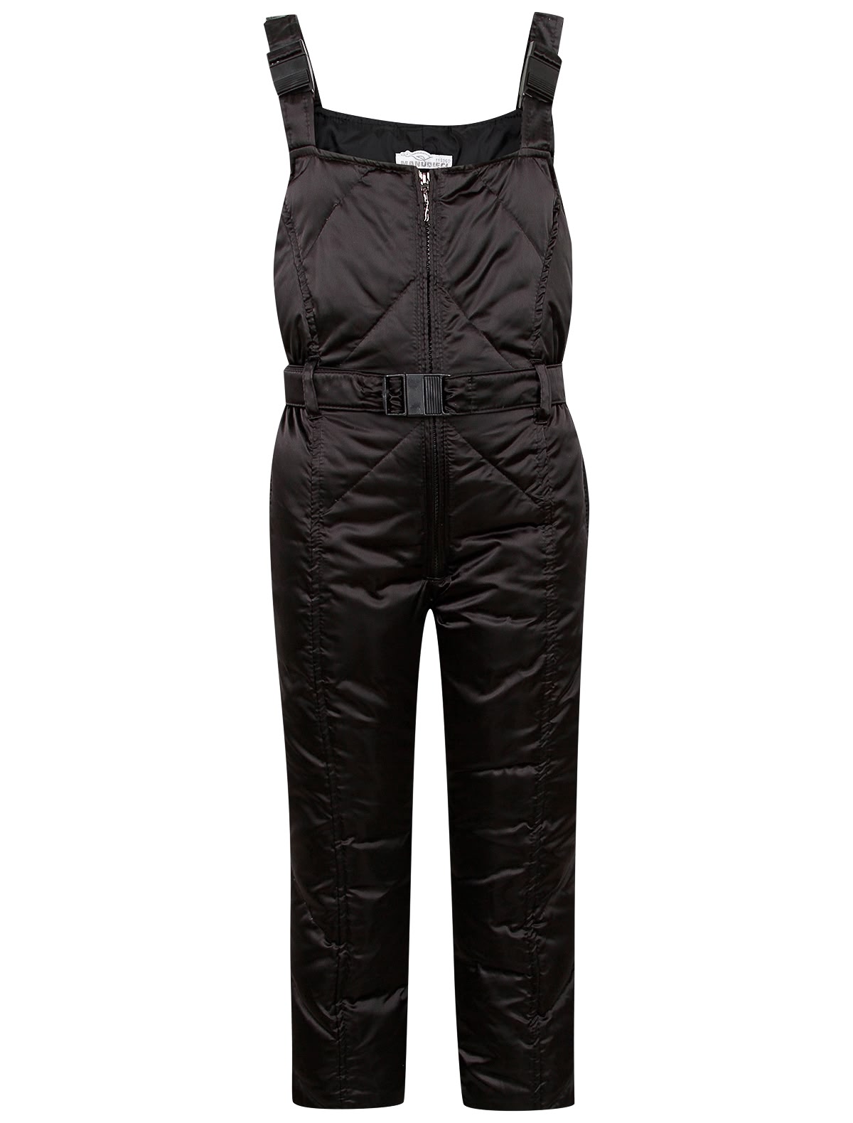 Черный утепленный полукомбинезон