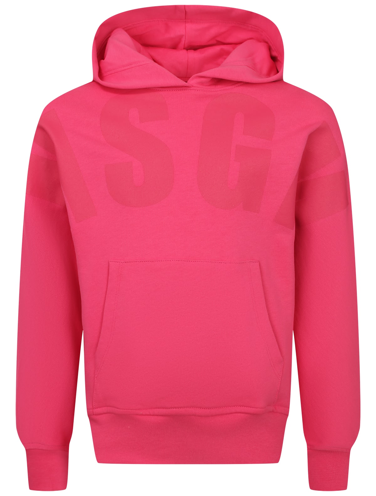 Худи цвета фуксии с карманом