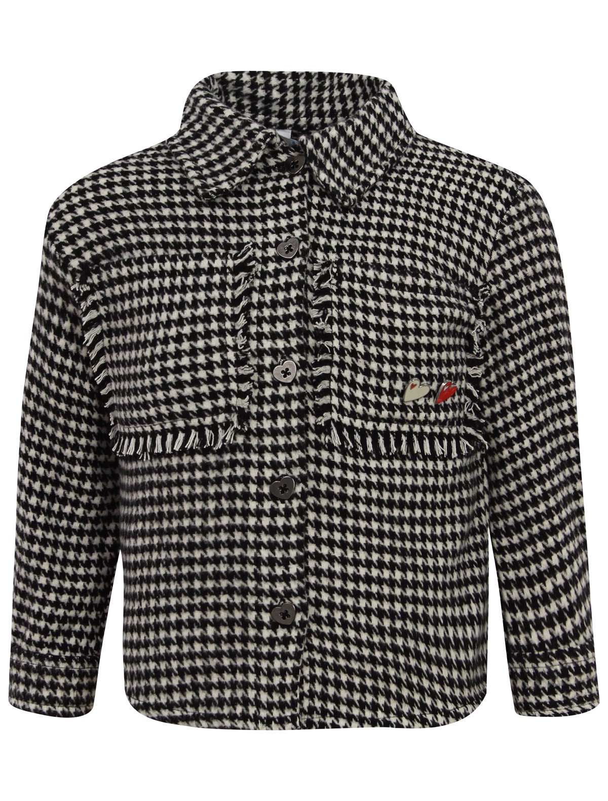 Рубашка с узором гусиная лапка