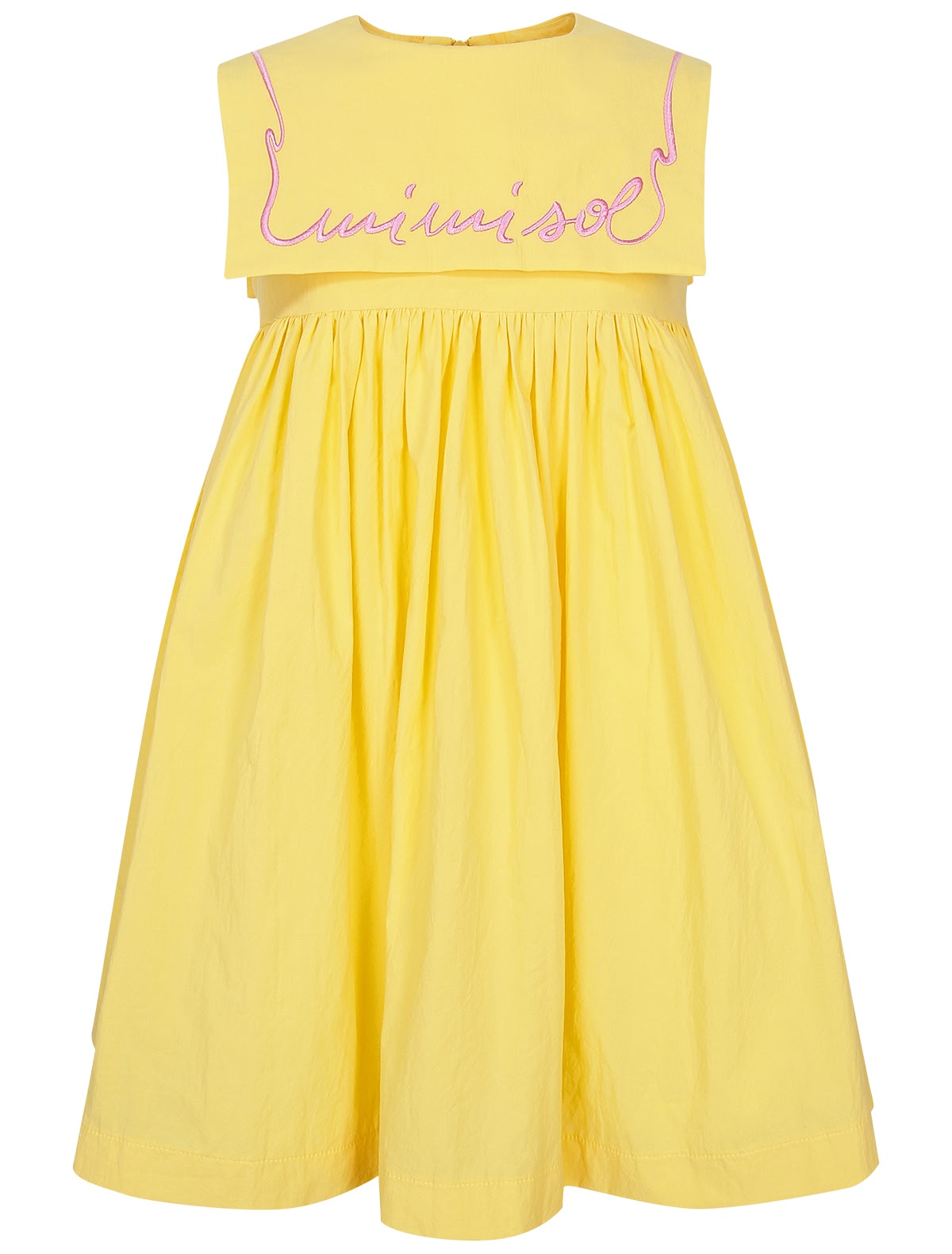 Желтое платье с воротничком