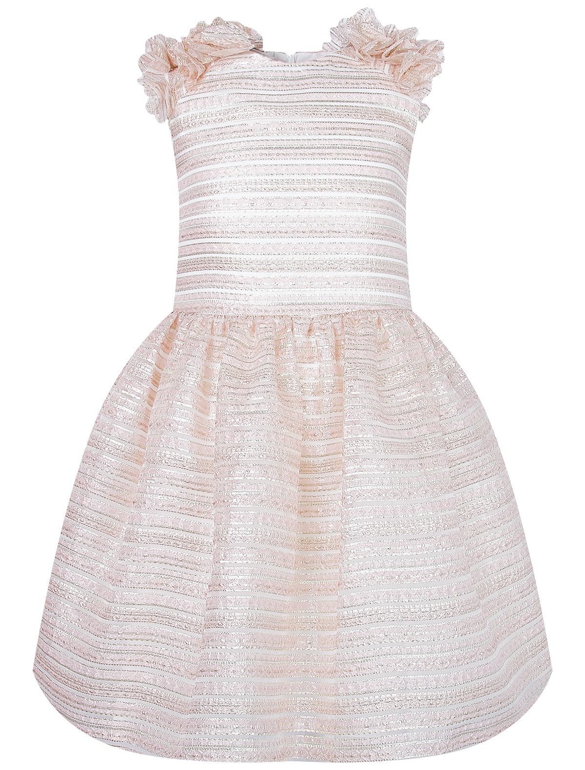 Платье без рукавов с отделкой металлизированной нитью