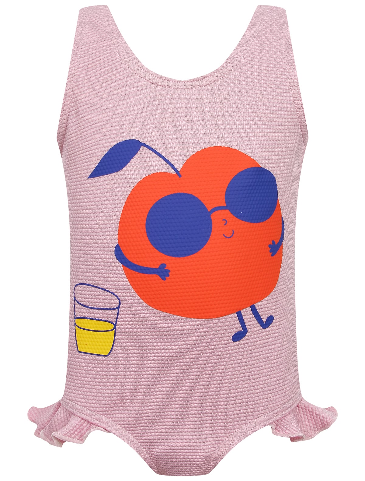 Купальник слитный с принтом апельсин