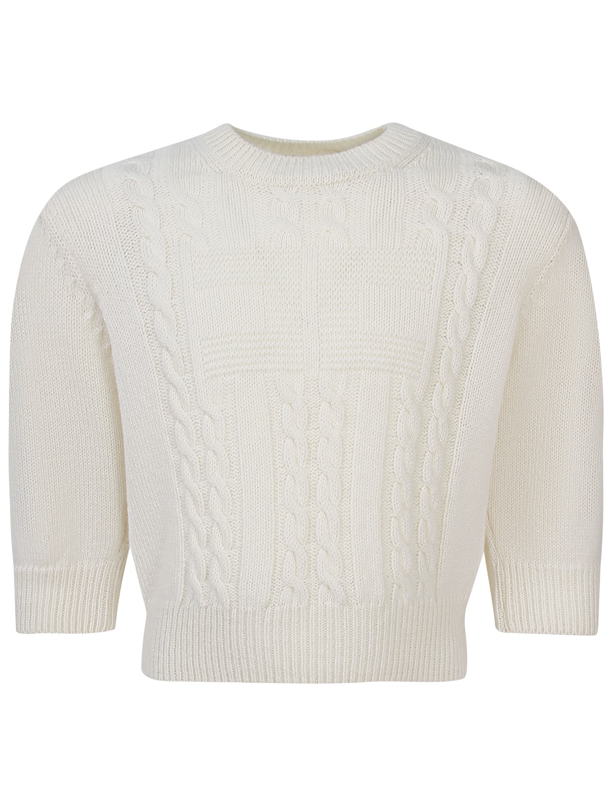 Шерстяной джемпер в косичку