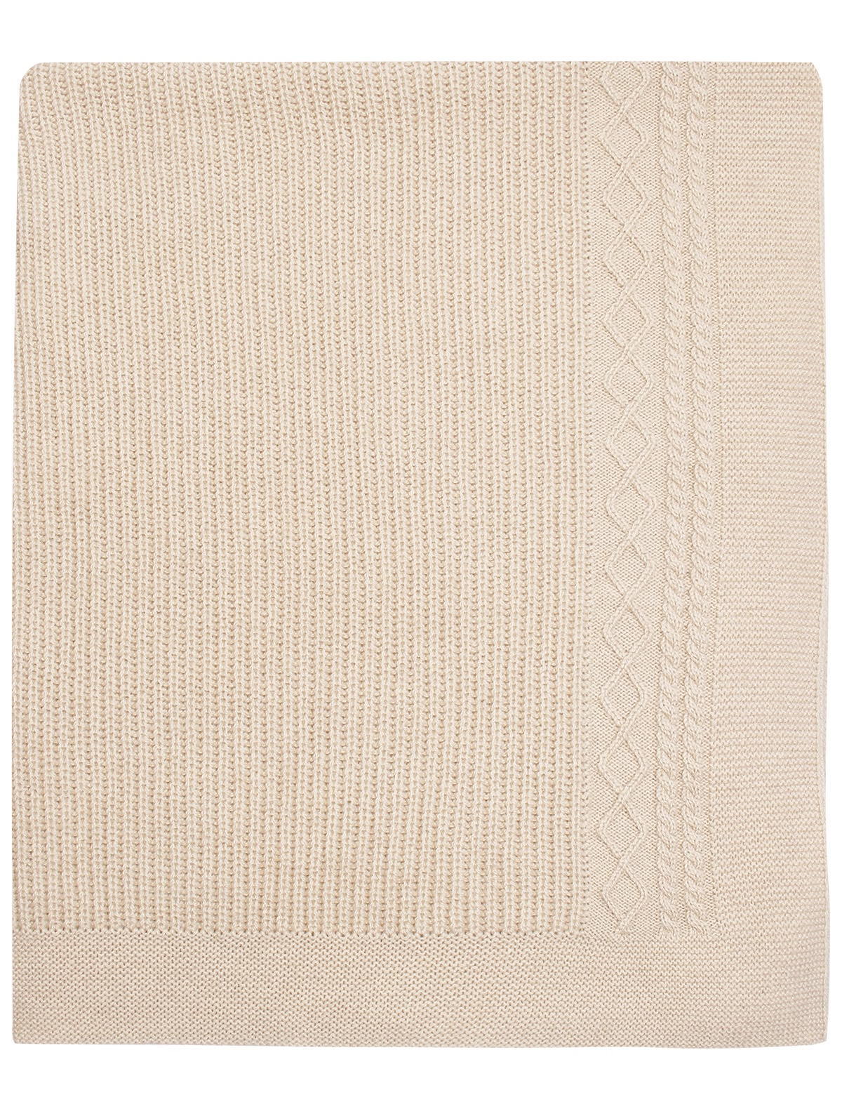 Бежевый кашемировый плед