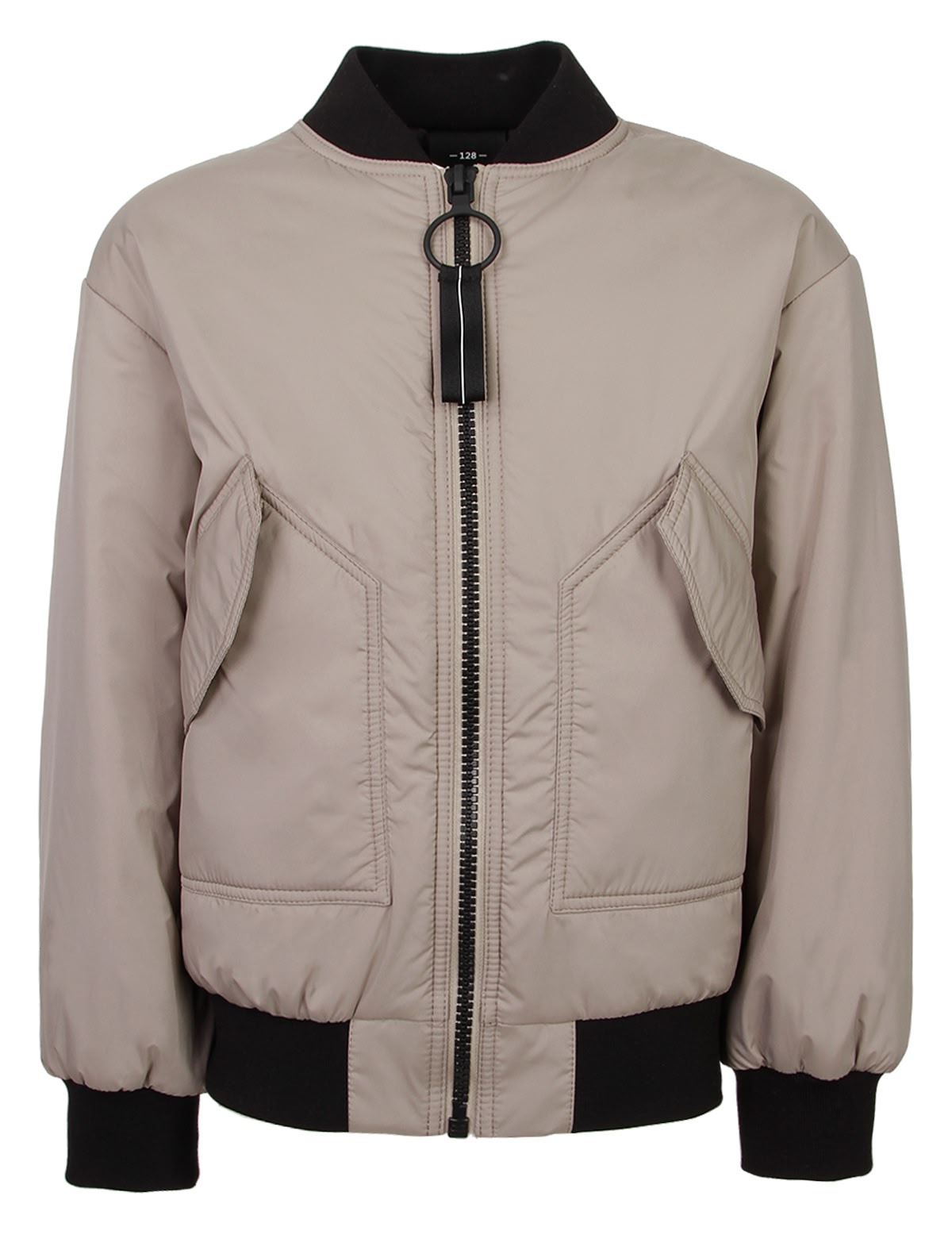 Бомбер холодного бежевого оттенка