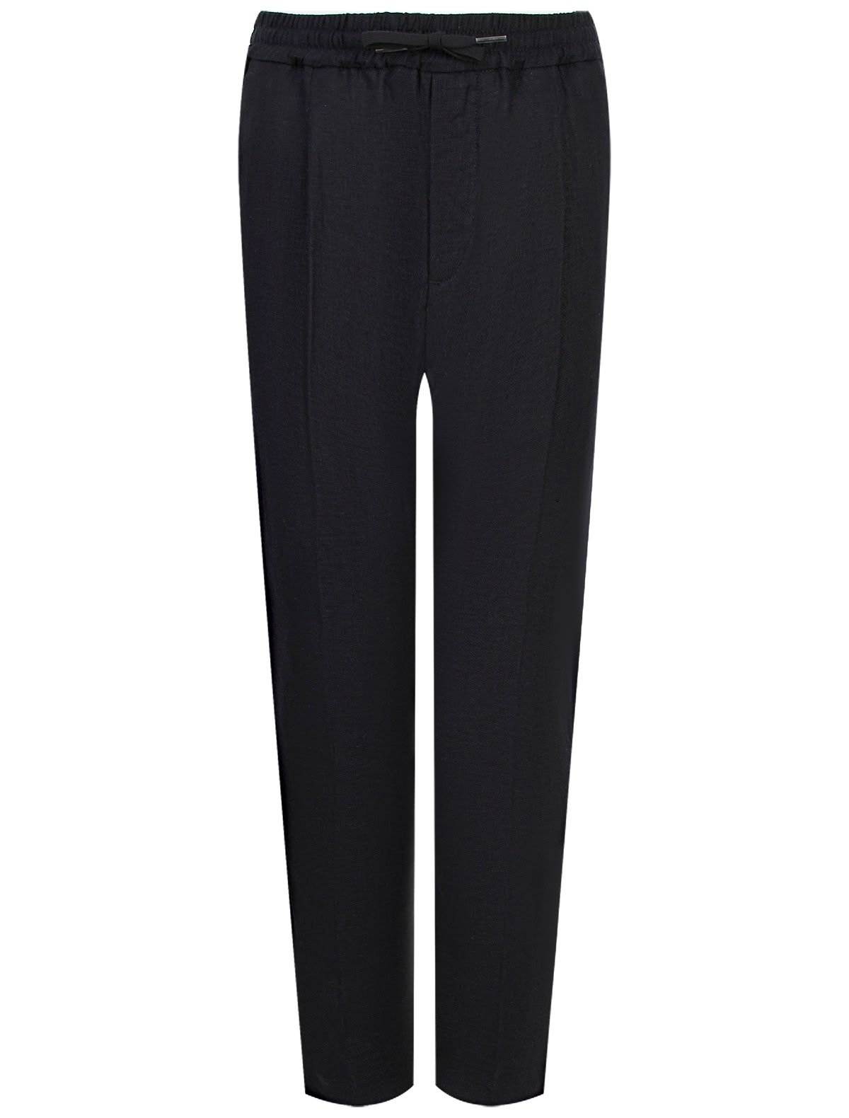 Тёмно-синие брюки с защипами