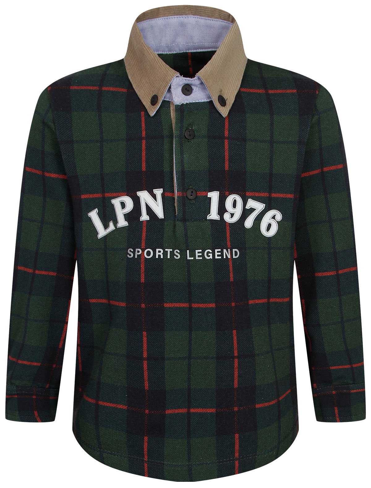 Клетчатое поло с логотипом