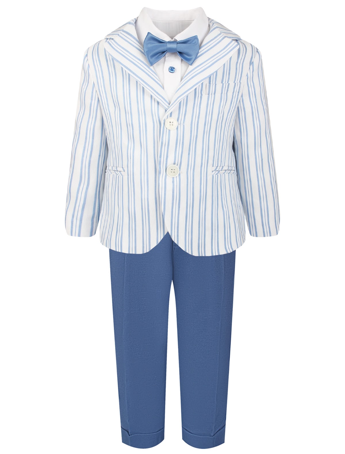 Костюм из 4 изд. с полосатым пиджаком