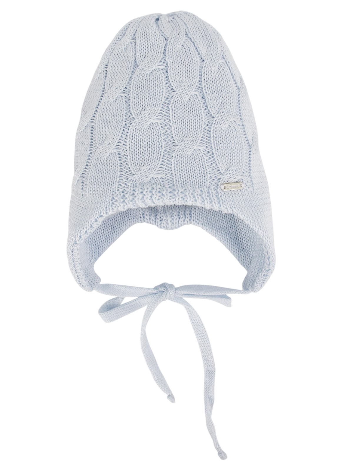 Голубая шапка из хлопка