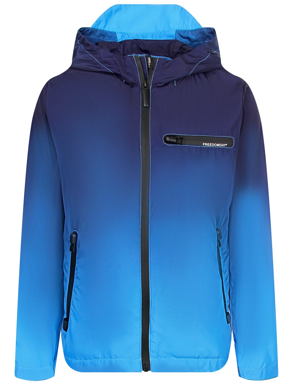 Синяя ветровка с градиентом