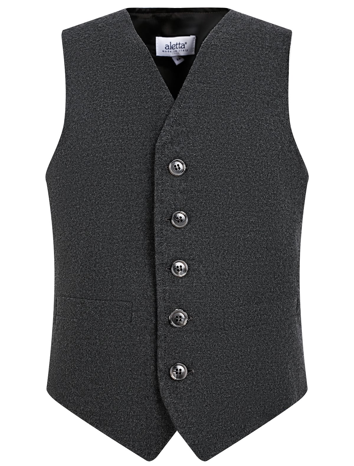 Серый костюмный жилет