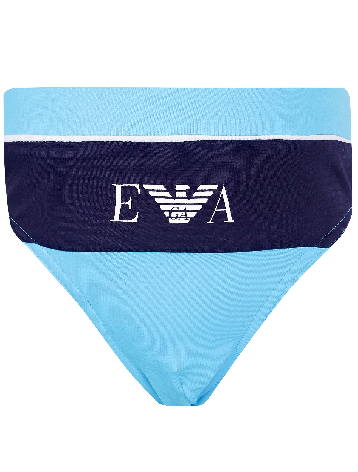 Сине-голубые плавки с принтом логотипа