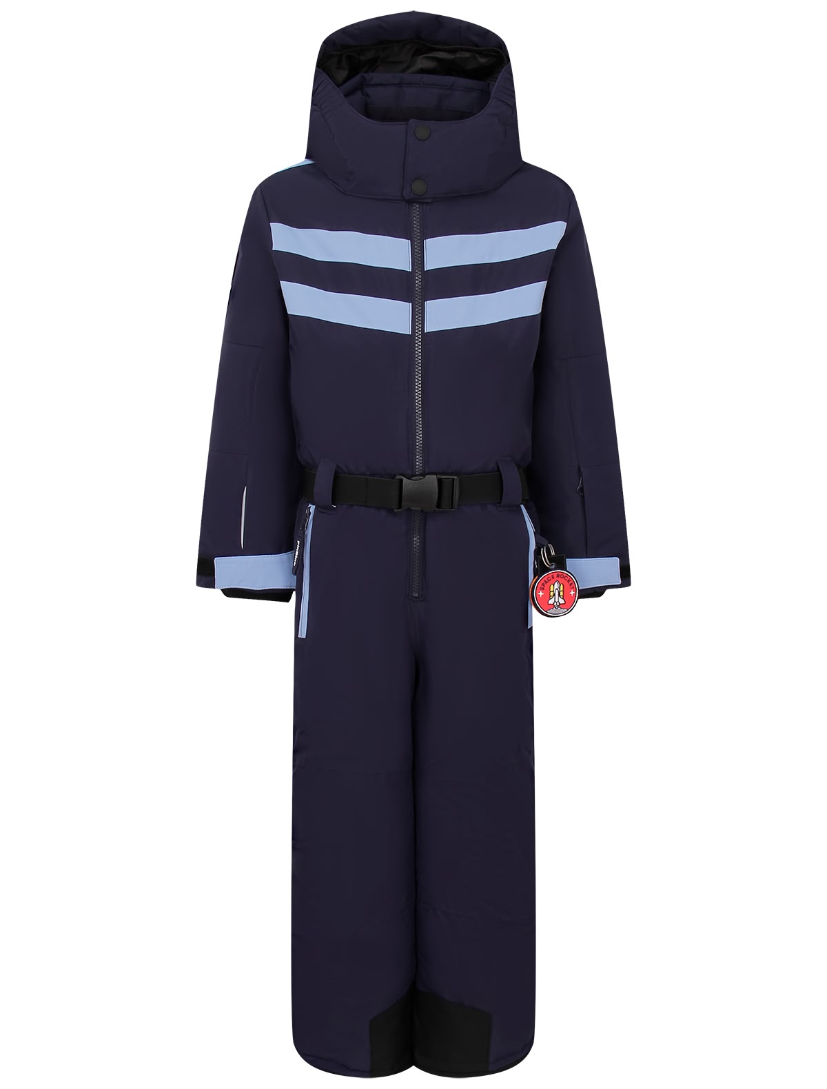 Тёмно-синий утепленный комбинезон