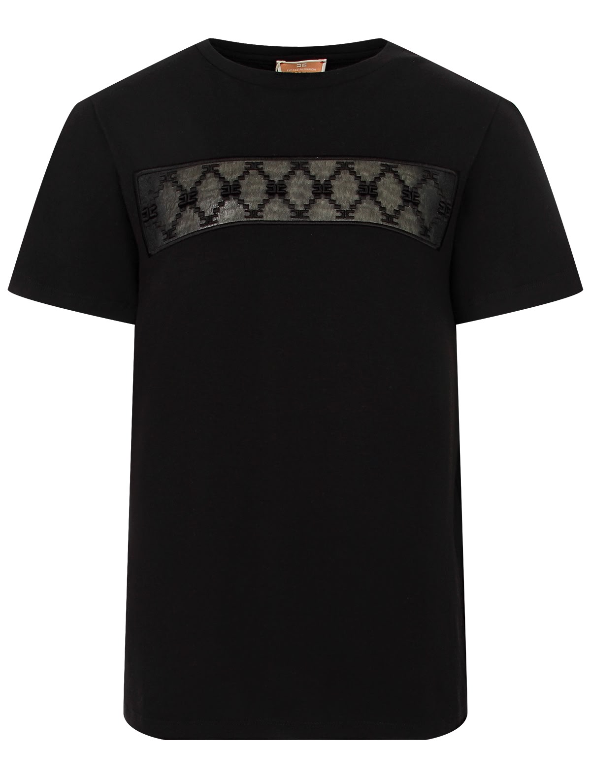 Футболка с полупрозрачной вставкой