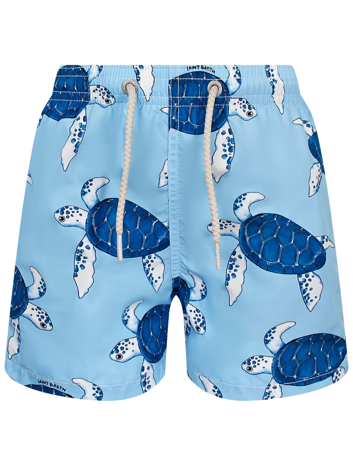 Голубые пляжные шорты с черепахами