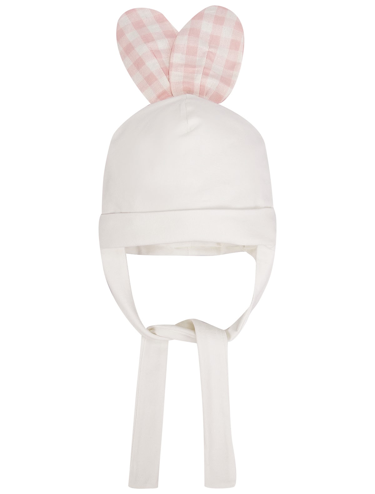 Шапка с розовыми ушками
