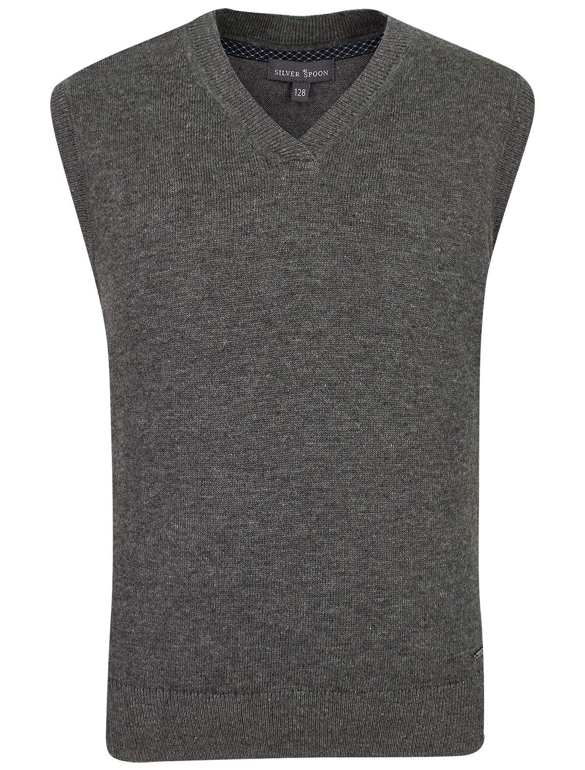 Серый жилет прямого кроя