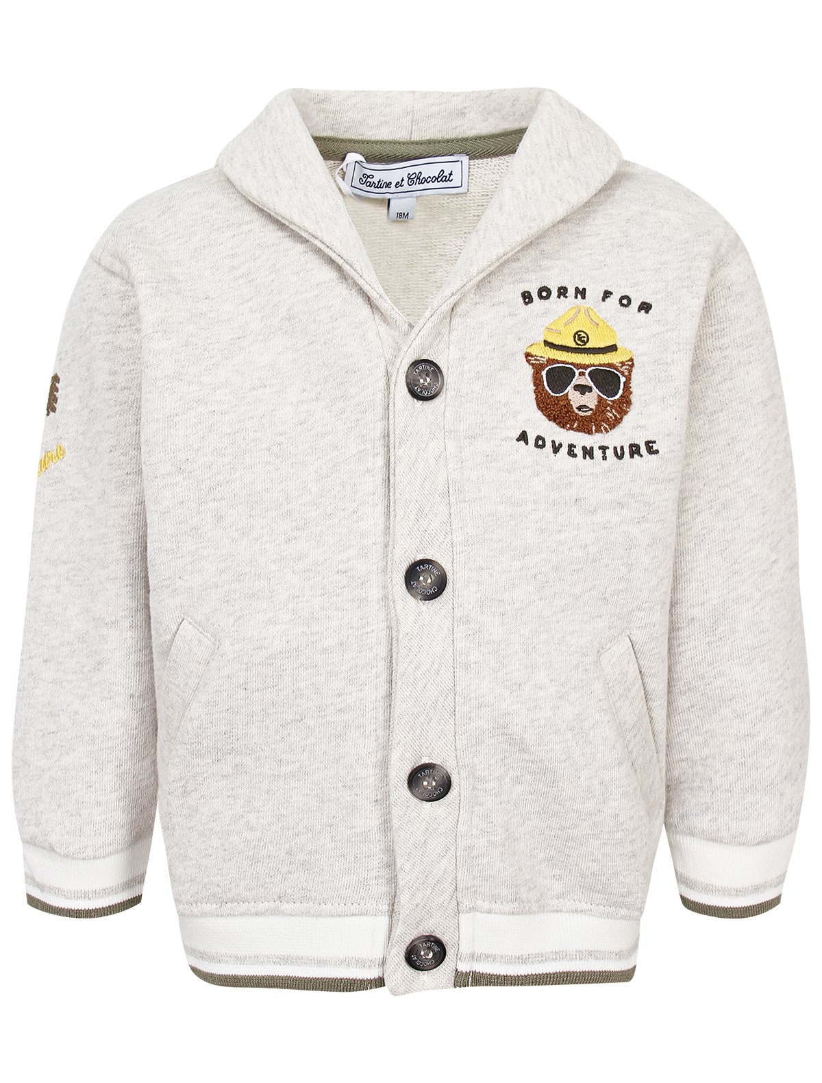 Серая толстовка с вышивкой