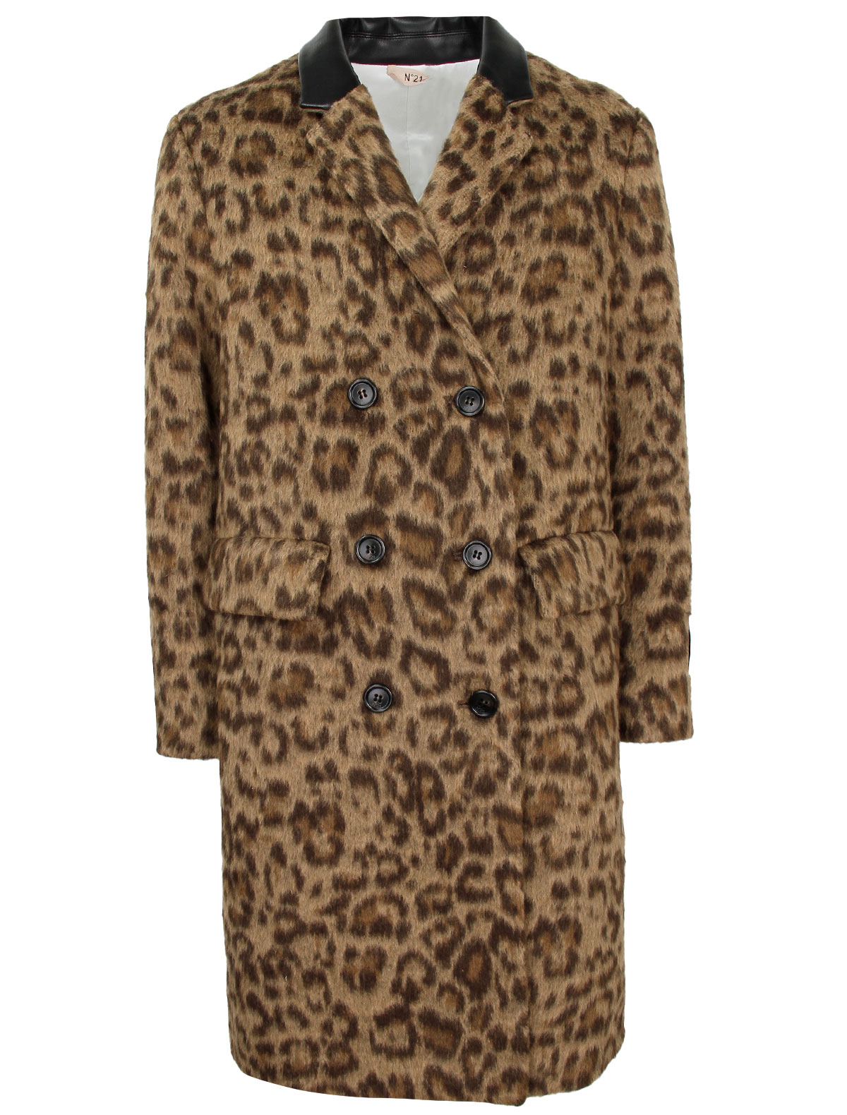 Пальто с леопардовым принтом
