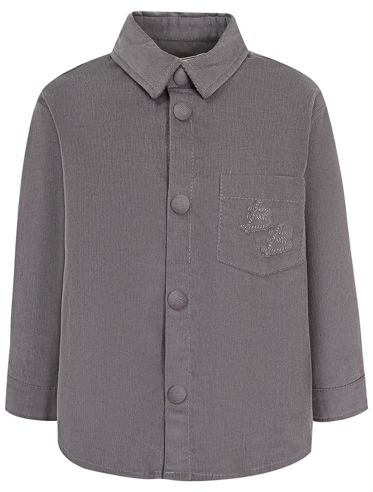 Серая вельветовая рубашка