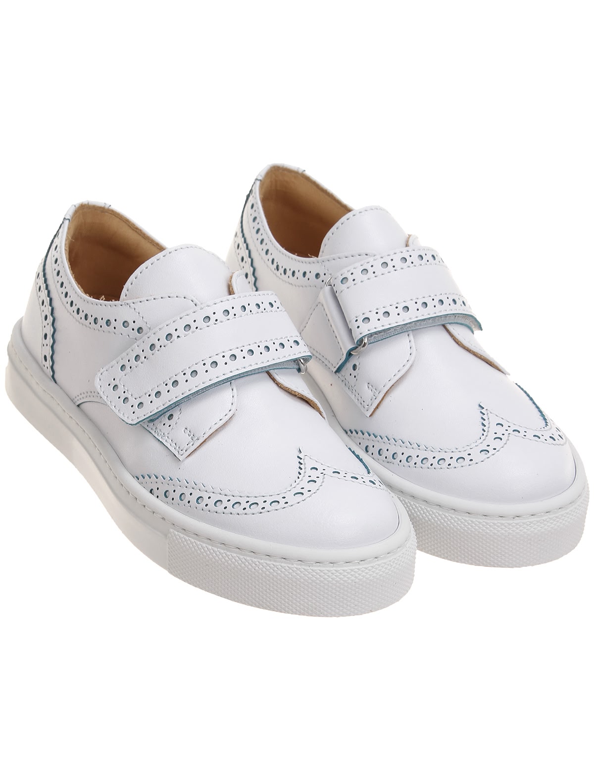 Белые броги на липучке