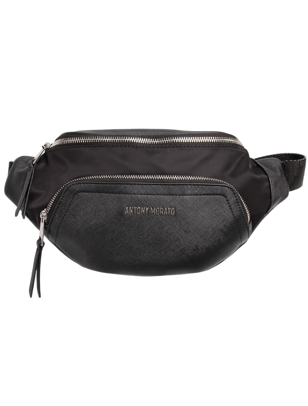 Чёрная поясная сумка