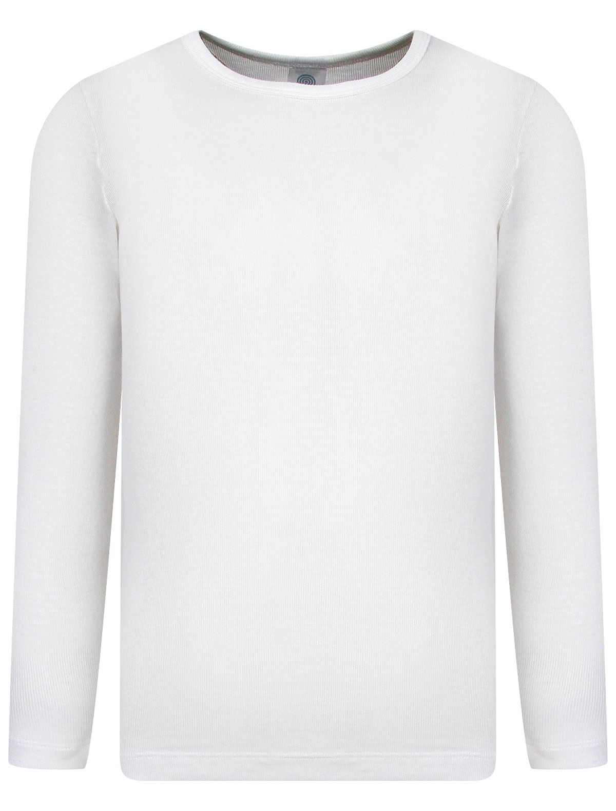 Белая футболка с длинным рукавом